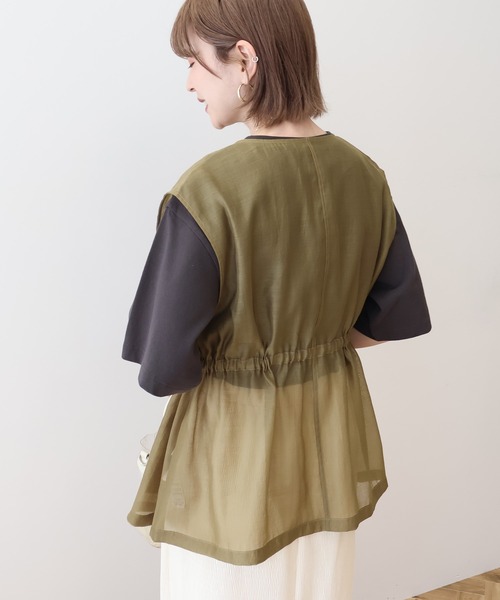 GO TO HOLLYWOOD 新品タグ付　フリル　ボアベスト　02 AMERICAN HOLIC ベスト ジレ シアードロストWポケットベスト