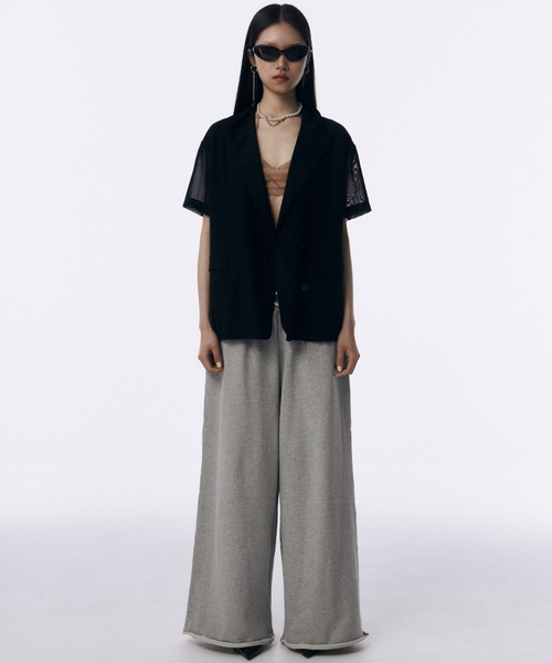 JOSE MOON ジャケット テーラードジャケット SHEER HALFSLEEVE