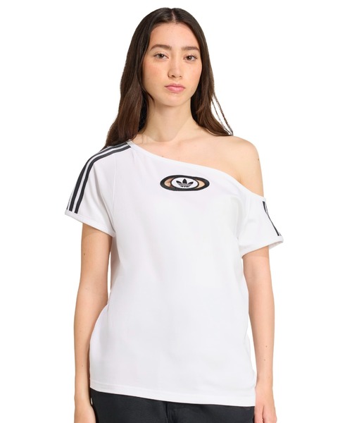 ●大人気【ADIDAS】OFFSHOULDER TEE ★送料・関税込★ adidas tシャツ OFFSHOULDER TEE / アディダス オフショルダー