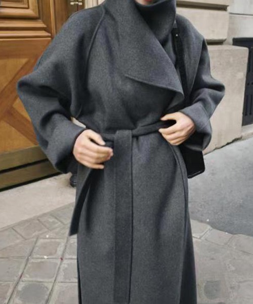 「SMILE ORCHID」 ノーカラーコート M アイボリー レディース_画像4