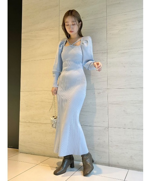 SNIDEL（スナイデル） ニットワンピース FREE ブラック レディース