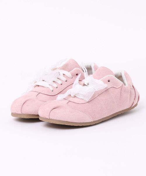 shoes365 スニーカー レースリボン付きスニーカー レディース
