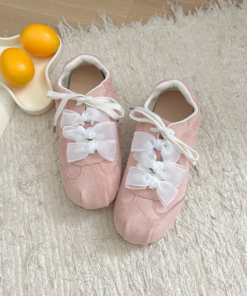 shoes365 スニーカー レースリボン付きスニーカー レディース