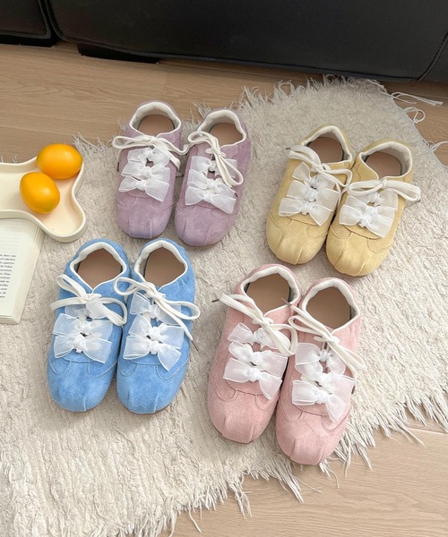 スニーカーリボンシューズ shoes365 スニーカー レースリボン付きスニーカー レディース