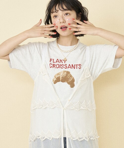 FREAK'S STORE tシャツ BREAD プリントTシャツ/ブレッドTシャツ