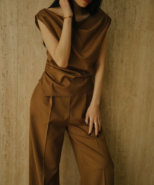 【美品】anuans オールインワン　ブラウン アニュアンス anuans テーラーオールインワン （BROWN） -靴