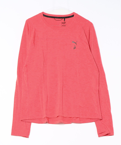 「PUMA」 長袖カットソー MEDIUM レッド レディース