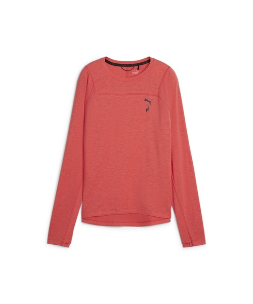 「PUMA」 長袖カットソー MEDIUM レッド レディース