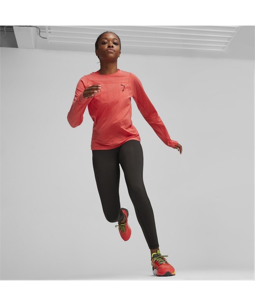 「PUMA」 長袖カットソー MEDIUM レッド レディース