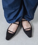 パンプス 「ふかふか・軽量」ソフトダブルストラ...の詳細画像1