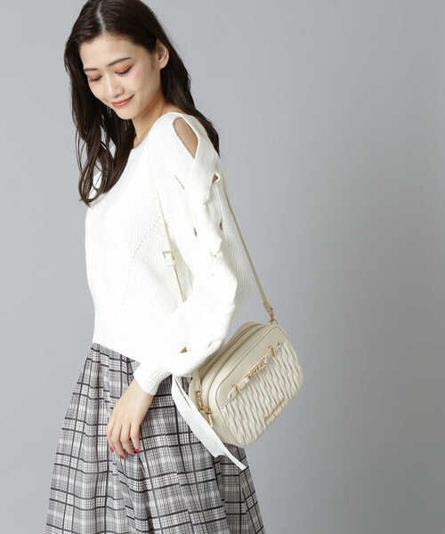 [送料無料] JILLSTUART ベージュ 単色ショルダーバッグ JILL by STUART 「JILL STUART」 ショルダーバッグ FREE
