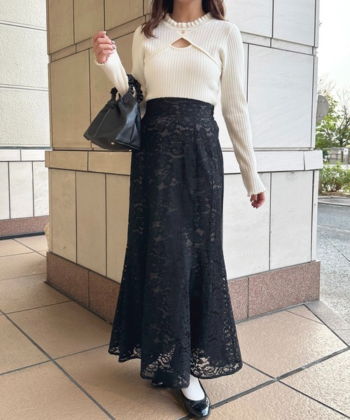 「apres jour」 長袖ニット フリー グレイッシュベージュ レディース_画像5