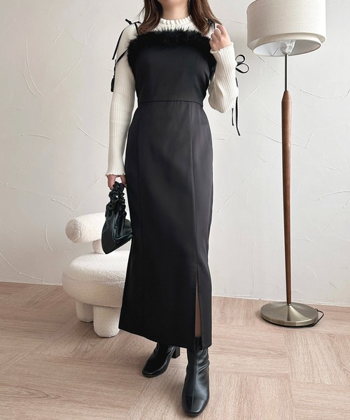 「apres jour」 長袖ニット フリー グレイッシュベージュ レディース_画像8