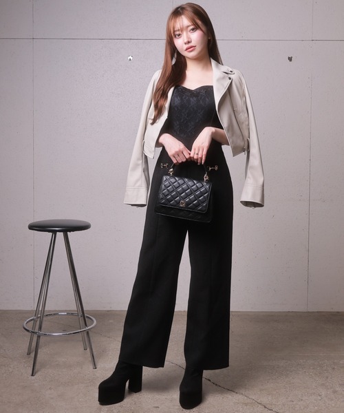 LIP SERVICE ぺプラムライダースジャケット LIP SERVICE（リップサービス）｜ 2wayコンパクトペプラムライダース