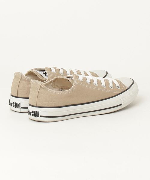 「CONVERSE」 ローカットスニーカー 24.5cm ベージュ レディース