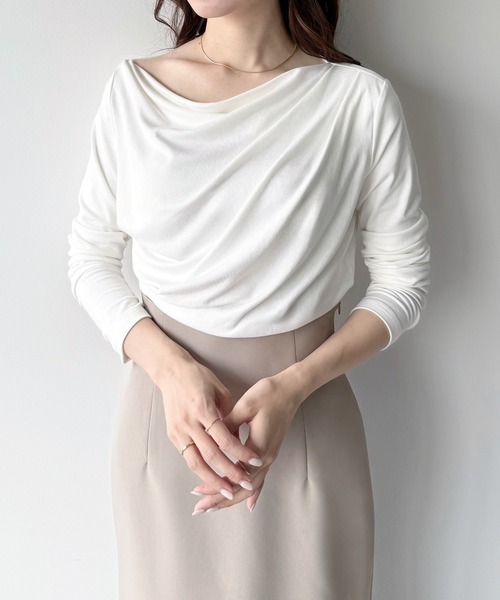 「mipiarl」 長袖カットソー SMALL ホワイト レディース