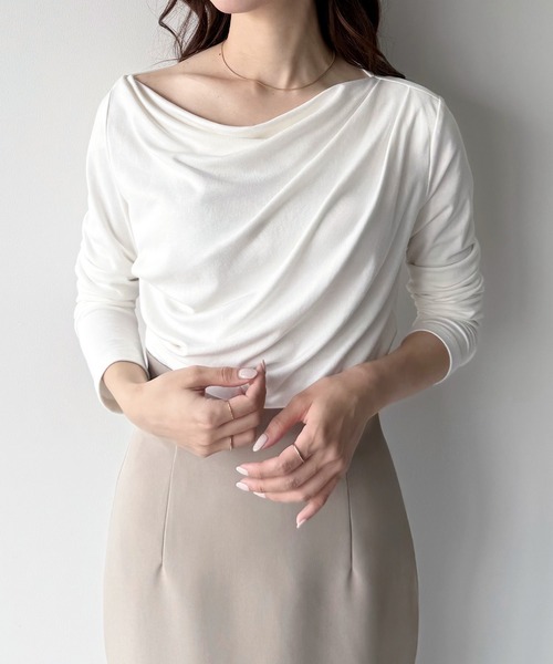「mipiarl」 長袖カットソー SMALL ホワイト レディース