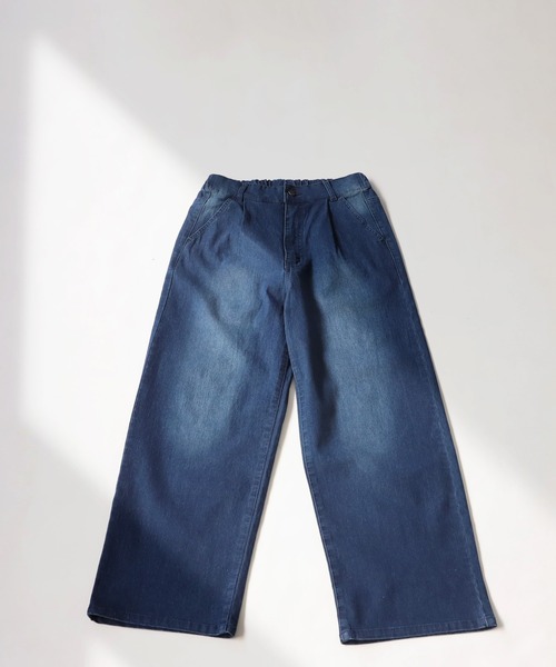 「antiqua」 加工デニムパンツ L ブルー系その他 レディース