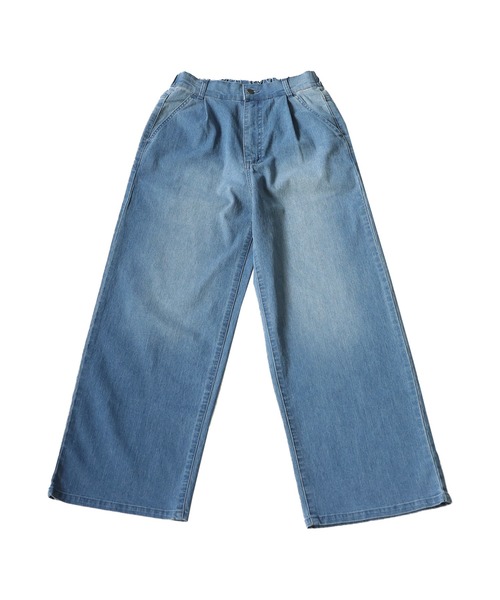 「antiqua」 加工デニムパンツ L ブルー系その他 レディース