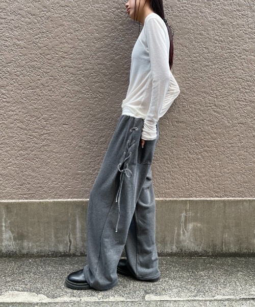 AIC. スウェットパンツ ジャージ レースアップスウェットパンツ