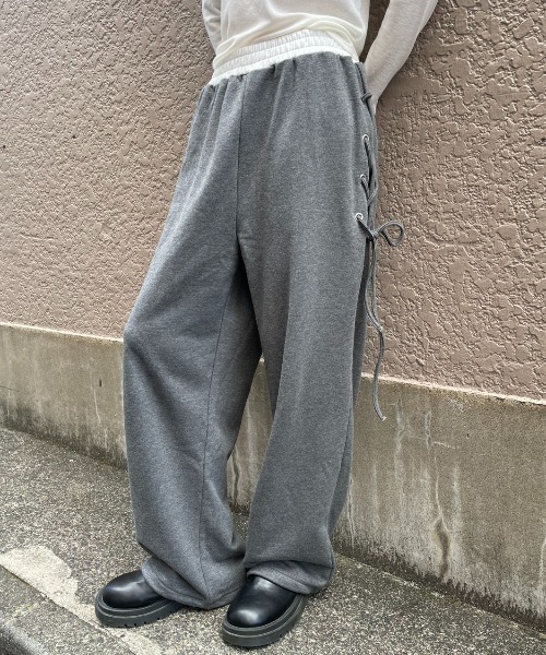 AIC. スウェットパンツ ジャージ レースアップスウェットパンツ