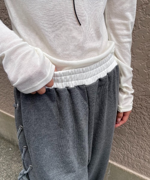 AIC. スウェットパンツ ジャージ レースアップスウェットパンツ
