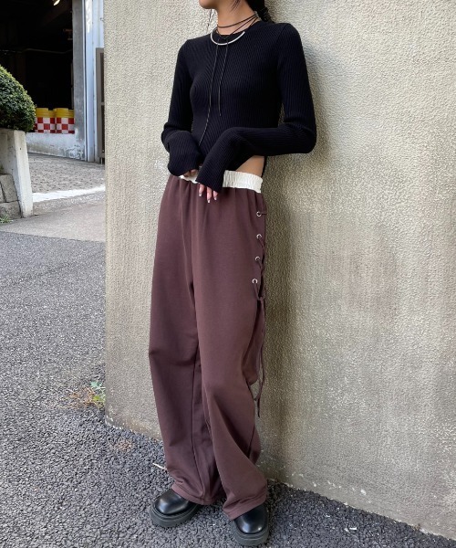 AIC. スウェットパンツ ジャージ レースアップスウェットパンツ
