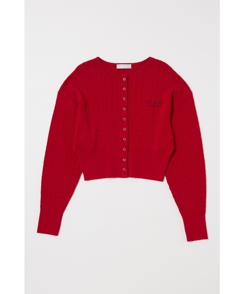 MOUSSY（マウジー） カーディガン LOGO CABLE カーディガン レディース