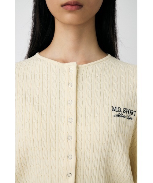 MOUSSY（マウジー） カーディガン 「25年AW新作」LOGO CABLE