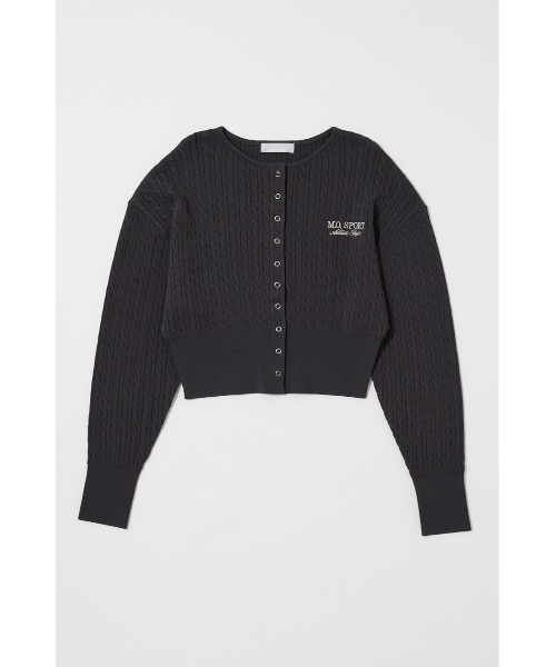 MOUSSY（マウジー） カーディガン 「25年AW新作」LOGO CABLE