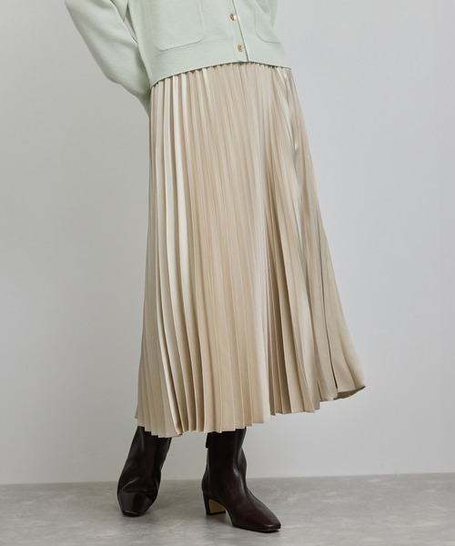 ROPE'（ロペ） スカート シャイニープリーツスカート/イージーケア