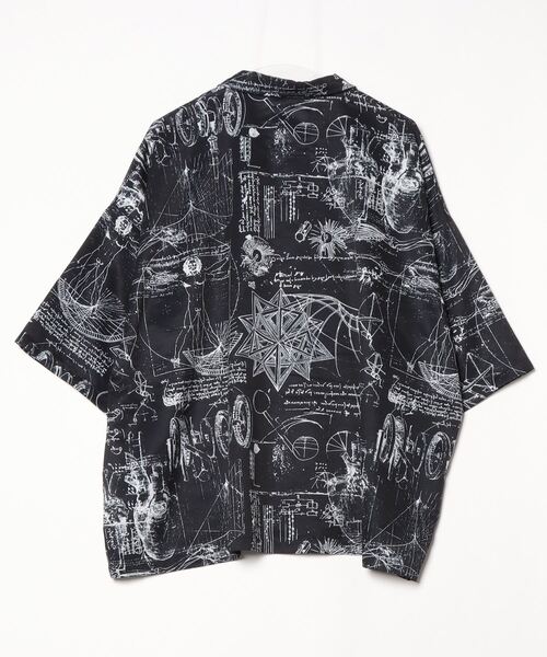 「unrelaxing」 半袖シャツ FREE ブラック×ホワイト メンズ_画像2