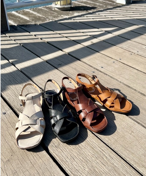 「Piedi Nudi」 フラットサンダル LL アイボリー レディース_画像4