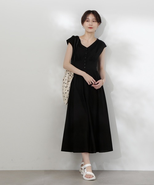 「N.（N. Natural Beauty Basic）」 ノースリーブワンピース MEDIUM グリーン レディース_画像2