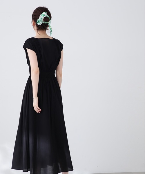 「N.（N. Natural Beauty Basic）」 ノースリーブワンピース MEDIUM グリーン レディース_画像5