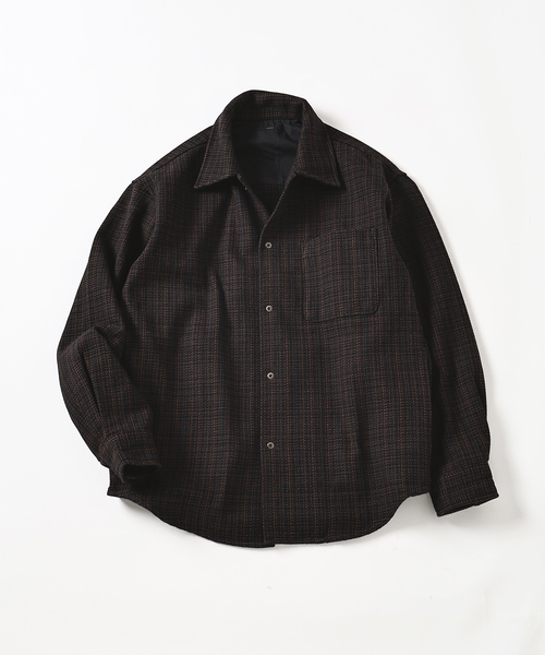 EDIFICE（エディフィス） シャツ コットン ツイード リングドット