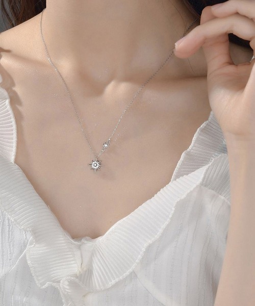 Blanc de Blue ネックレス サンモチーフネックレス レディース 