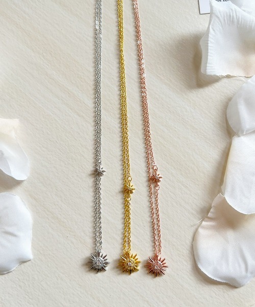 Blanc de Blue ネックレス サンモチーフネックレス レディース 