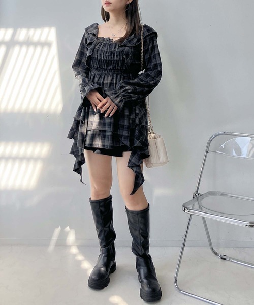 AS KNOW AS（アズノゥアズ） チュニック2WAY フリルとクラゲチュニック