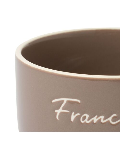 Francfranc（フランフラン） 食器 ロゴ リム スープカップ ブラウン