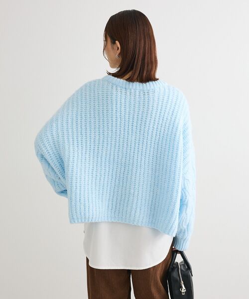 水色 フワフワ ニットセーター 長袖 ふわふわゆるニットトップス – レディースファッション通販の夢展望
