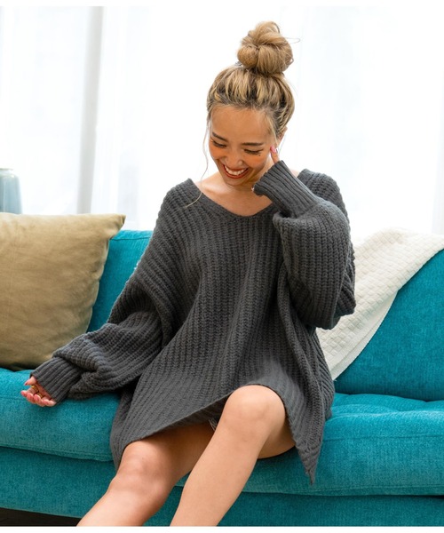 「anap mimpi」 長袖ニット FREE ベージュ レディース_画像4