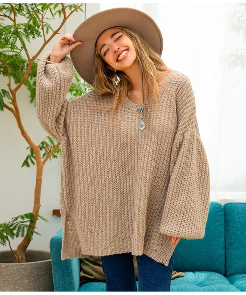 「anap mimpi」 長袖ニット FREE ベージュ レディース_画像8