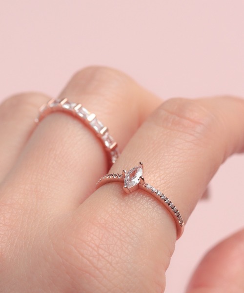 指輪 リング 「WEB限定」silver925 マーキスキュービックジルコニアリング レディースの画像
