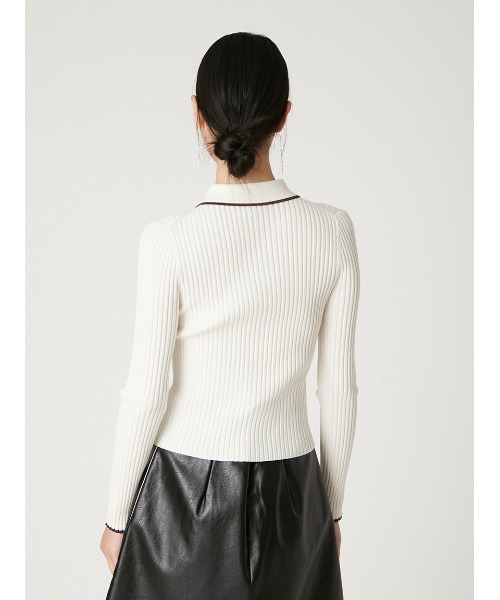 【新品】フレイ アイディー　ラメリブポロカラーニット Reebok× FRAY I.D】ラメリブポロカラーニット(ニット)｜トップス｜FRAY