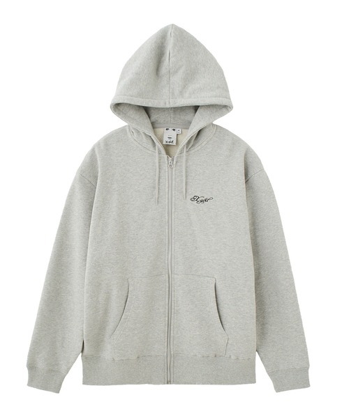 X-girl（エックスガール） パーカー RHINESTONE LOGO AND FACE ZIP UP