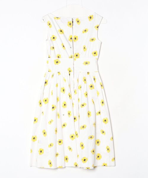 「kate spade new york」 ノースリーブワンピース 0 イエロー レディースの画像