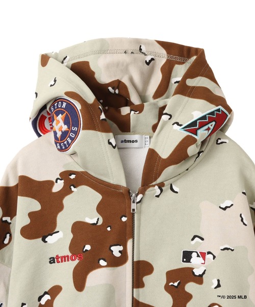 MLB パーカー atmos x MLB All Teams Patch Zip-up Hooded Sweatshirt