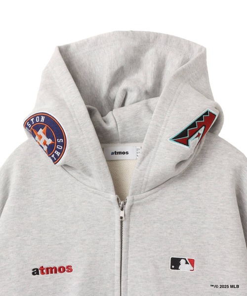 MLB パーカー atmos x MLB All Teams Patch Zip-up Hooded Sweatshirt