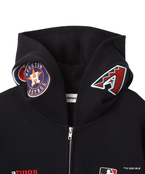 atmos x MLB Patch ジップアップフーディー MLB パーカー atmos x MLB All Teams Patch Zip-up Hooded Sweatshirt